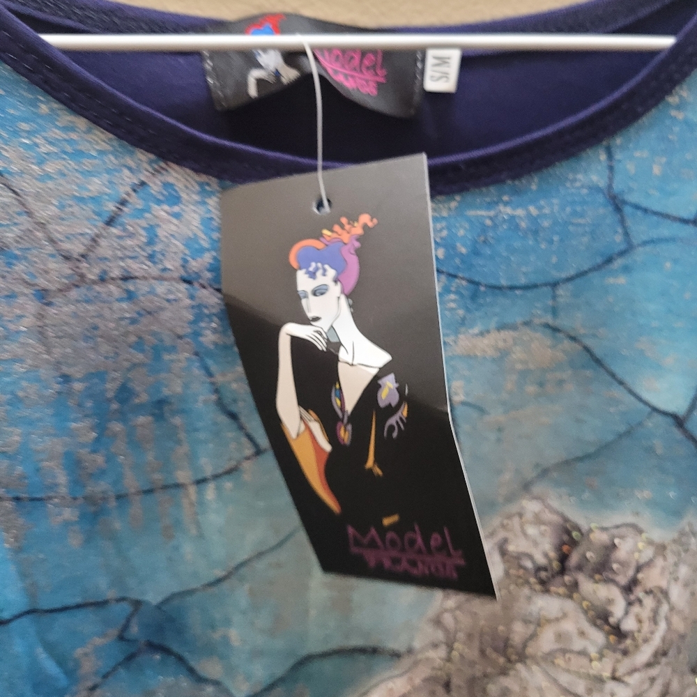 Blue Floral Womens Shirt - Picture 7 of 7